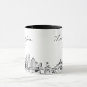 Miami Sketch Simple Custom Wedding Coffee Tasse (Zentrum)