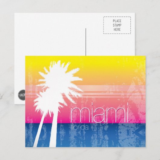 Miami Sky Postcard Postkarte (Vorne/Hinten)