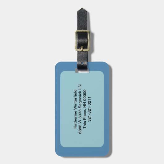 Miami Skyline Abstrakt Art Gepäckanhänger (Vorderseite vertikal)