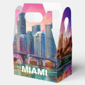 Miami Skyline Abstrakt Art Geschenkschachtel (Geöffnet)
