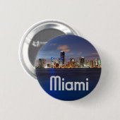 Miami-Skyline an der Dämmerung Button (Vorne & Hinten)