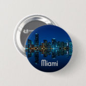 Miami-Skyline an der Dämmerung Button (Vorne & Hinten)