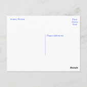 Miami Skyline At Night, Miami Florida, USA Postkarte (Rückseite)