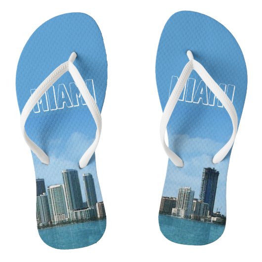 Miami-Skyline Badesandalen (Fußbett)
