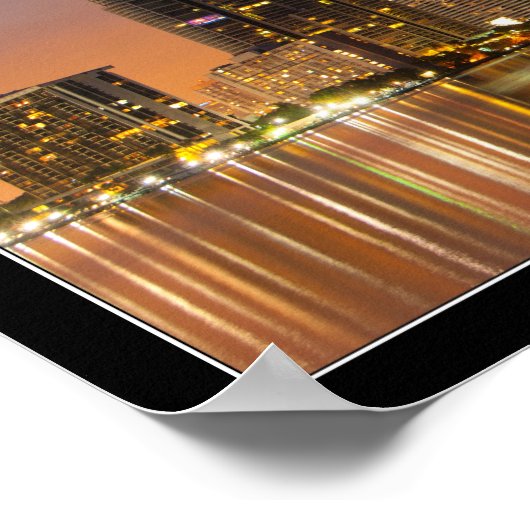 Miami Skyline bei Dusk Panorama Poster (Ecke)