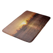 Miami Skyline bei Sunset Badematte (Schrägansicht)