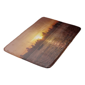 Miami Skyline bei Sunset Badematte