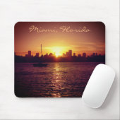 Miami Skyline bei Sunset Mousepad (Mit Mouse)