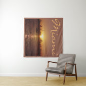 Miami Skyline bei Sunset ohne Text Wandteppich (Beispiel (Horizontal))