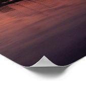 Miami Skyline bei Sunset Poster (Ecke)