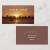 Miami Skyline bei Sunset Visitenkarte (Vorne/Hinten)