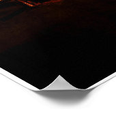 Miami Skyline Charcoal Poster (Ecke)