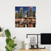 Miami Skyline City in Florida Poster (Heimbüro)