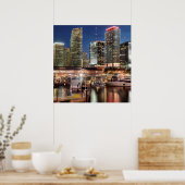 Miami Skyline City in Florida Poster (Küche)