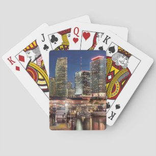 Miami Skyline City in Florida Spielkarten