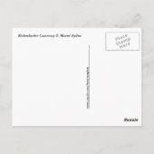 Miami Skyline durch Rickenbacker Causeway Postkarte (Rückseite)