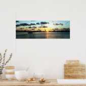 Miami Skyline, Florida Sunset Boat Poster (Küche)