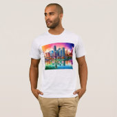 Miami Skyline Graffiti Art T-Shirt (Vorne ganz)