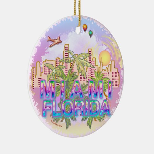 Miami Skyline Keramikornament (Rechts)