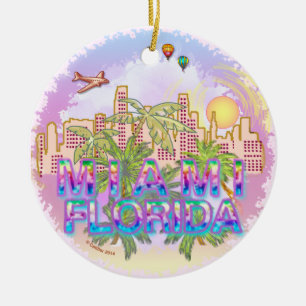 Miami Skyline Keramikornament