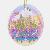 Miami Skyline Keramikornament (Links)