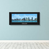 Miami-Skyline Leinwanddruck (Insitu (Holzboden))
