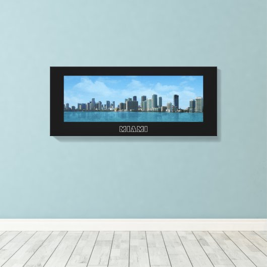 Miami-Skyline Leinwanddruck (Insitu (Holzboden))