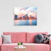 Miami Skyline Leinwanddruck (Insitu (Wohnzimmer))