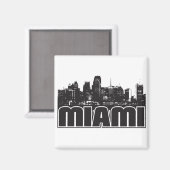 Miami Skyline Magnet (Vorderseite/Rückseite)