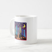 Miami-Skyline-Mega- Farbe Kaffeetasse (Vorderseite Links)