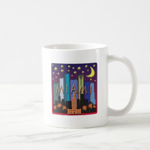 Miami-Skyline-Mega- Farbe Kaffeetasse