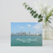 Miami Skyline, Miami Beach, Florida Postkarte (Stehend Vorderseite)