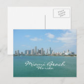 Miami Skyline, Miami Beach, Florida Postkarte (Vorne/Hinten)