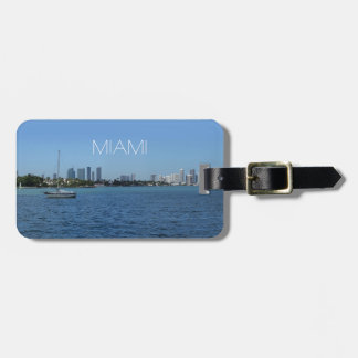 Miami Skyline (mit/aus anpassbarem Text) Gepäckanhänger