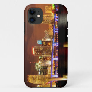 Miami-Skyline nachts, Florida Case-Mate iPhone Hülle