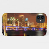 Miami-Skyline nachts, Florida Case-Mate iPhone Hülle (Rückseite (Horizontal))