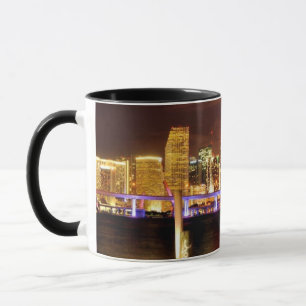 Miami-Skyline nachts, Florida Tasse