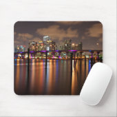 Miami-Skyline nachts - Mousepad (Mit Mouse)