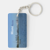 Miami Skyline ohne Text Schlüsselanhänger (Rückseite)