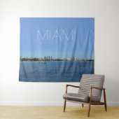 Miami Skyline ohne Text Wandteppich (Beispiel (Horizontal))
