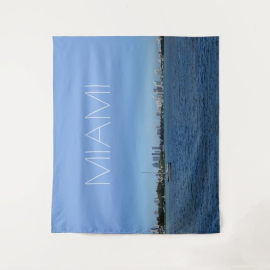 Miami Skyline ohne Text Wandteppich (Vorderseite)