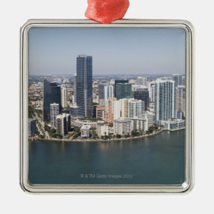 Miami-Skyline Ornament Aus Metall