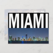 Miami Skyline Panorama Postkarte (Vorne/Hinten)