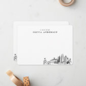 Miami Skyline Personalisierte Mitteilungskarten (Vorderseite/Rückseite Beispiel)