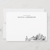 Miami Skyline Personalisierte Mitteilungskarten (Vorderseite)