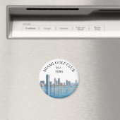 Miami-Skyline personalisierter Golfschlägername Magnet (In Situ (Geschirrspüler))