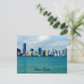Miami Skyline Post Card Postkarte (Stehend Vorderseite)