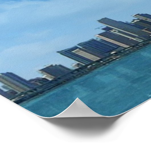 Miami Skyline Poster (Ecke)