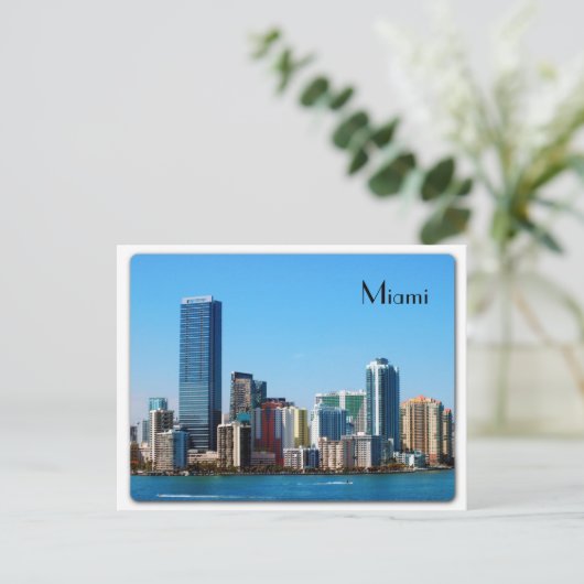 Miami skyline - Postkarte (Stehend Vorderseite)