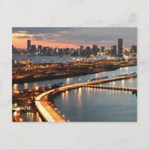 Miami Skyline Postkarte